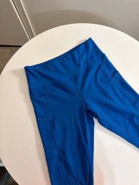 Zyia Active Blue Reflective Pocket High Rise Leggings Size 6-8